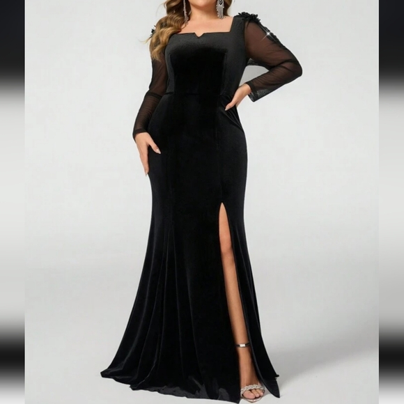 New Elegant Black Evening Gown | Sz 0XL - Picture 8 of 12